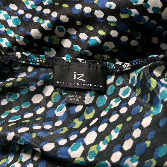 Y2K Iz Byer Polka Dot Black Blue White Tank Top Babydoll - Picture 3 of 4